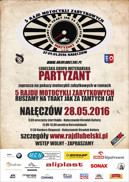 5 Rajd Motocykli Zabytkowych LGW Partyzant